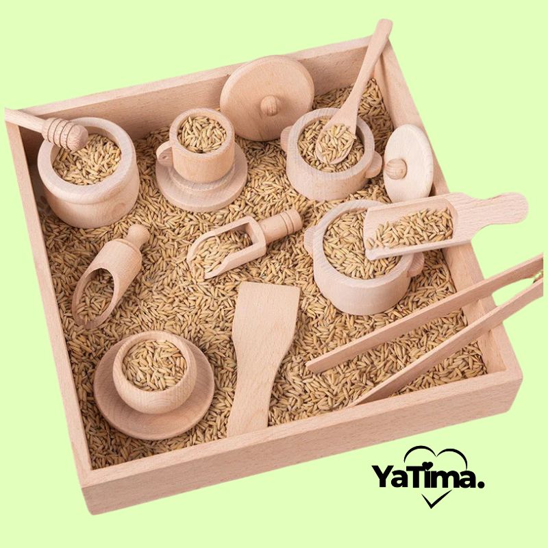 Ensemble de Cuisine en Bois Montessori pour Enfants